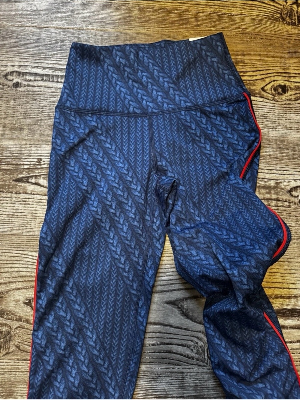 Women’s Aerie HI-Rise Legging Size Small Color Blue With Red line/ NWT